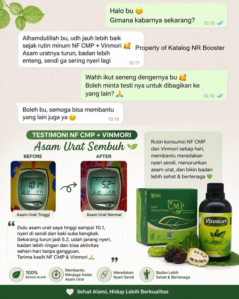 Testimoni CMP untuk asam urat
